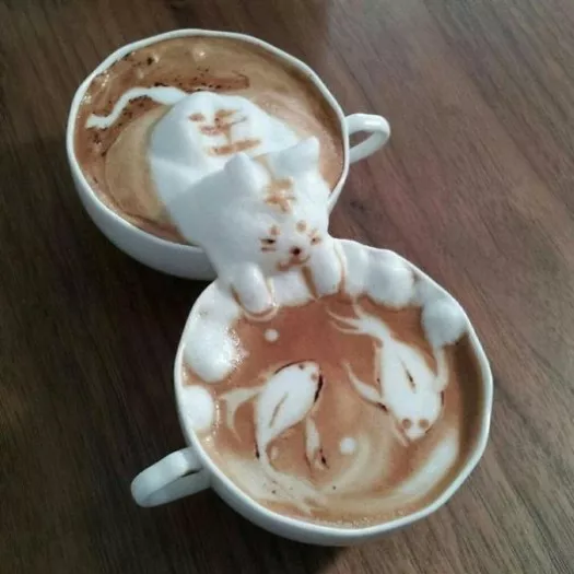 Arte en café, es tan kawaii
