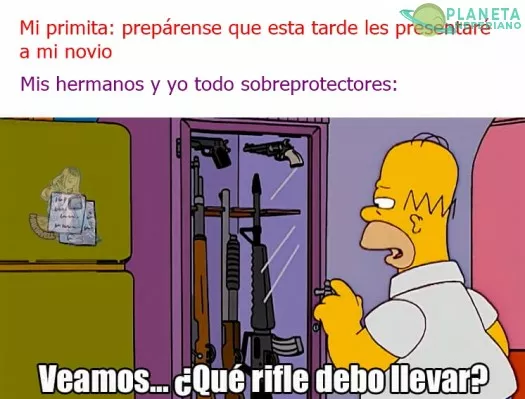 Nunca hay suficientes armas para proteger a la familia. XD