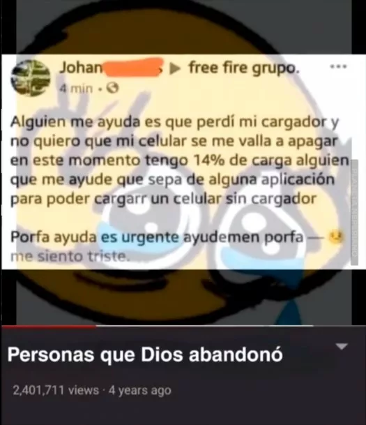 Tu primo el descarga Free Fire :(