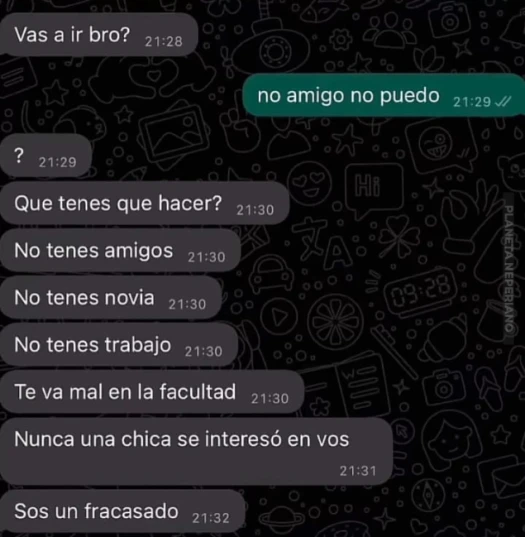 el amigo menos rencoroso xd