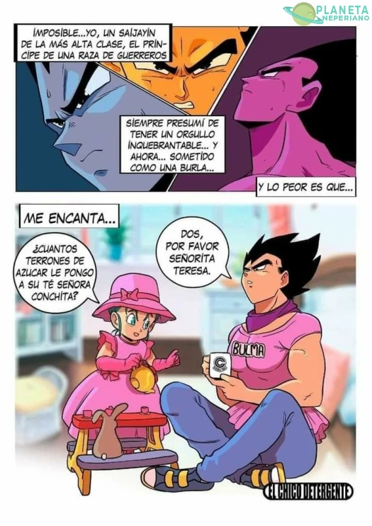 Vegeta es todo un hombre...