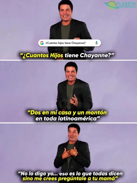 Muchos hijos tiene el padre Chayanne... el padre Chayanne tiene muchos hijos...