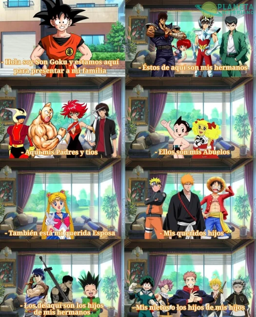 genealogía anime