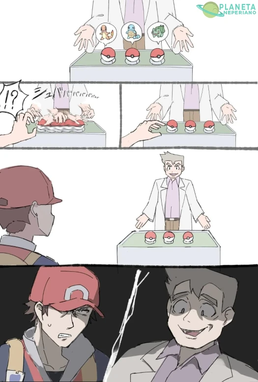 Después de eso rojo consiguió un Pikachu como inicial