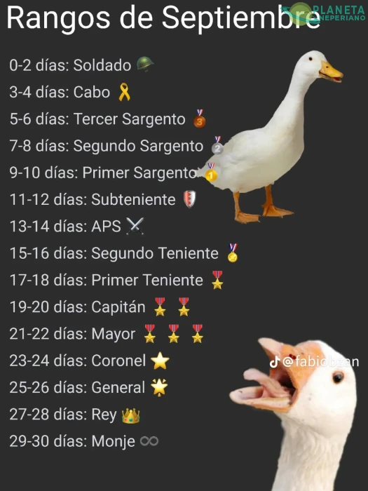 Rangos de Septiembre!!!!