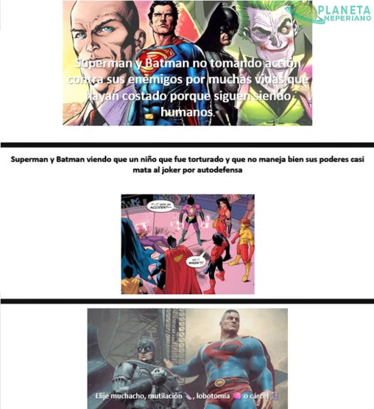 Y si se preguntan, la respuesta fue mutilación. Por suerte apareció un portal y fue salvado 