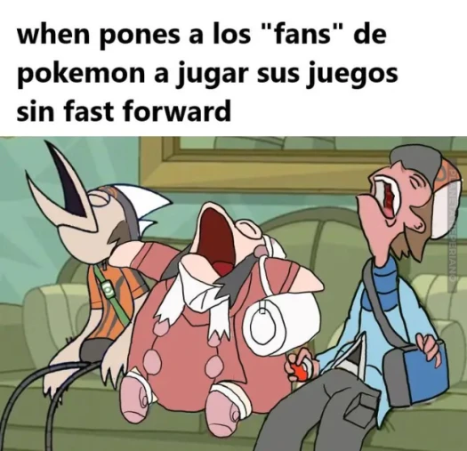 Fans de esmeralda cuando juega sin fast forward:Zzzzzz