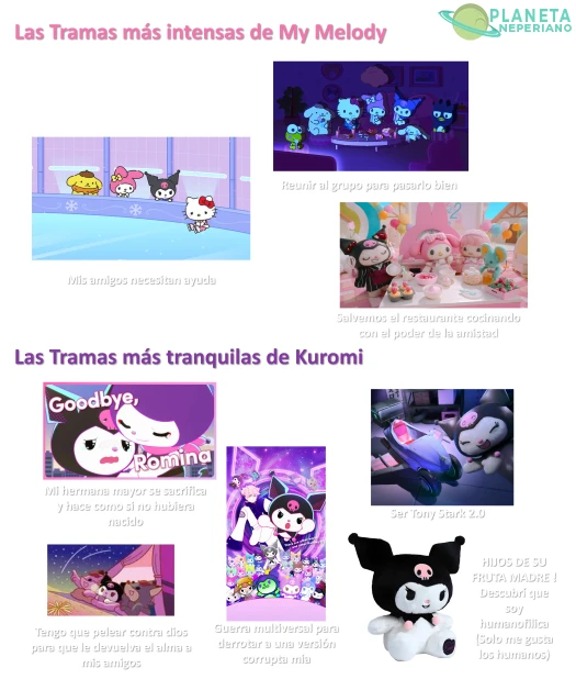 Por eso me gusta más Kuromi (pero el dato de que humanofilica es totalmente canon)