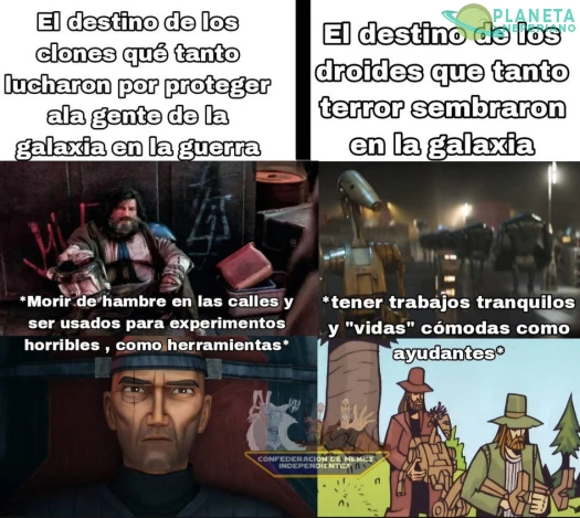 La verdad es que depende, pero si, los clones terminaron como los soldados despues de vietnam