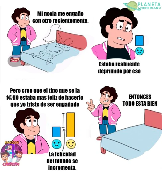 si todos fueramos como steven, el NTR no existiría en el mundo, no tendría chiste