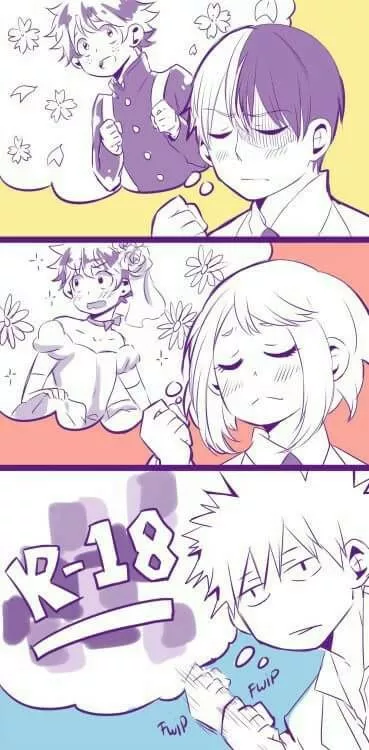 Tenía que postearlo :|,(yo lo shippeo con tooroki eh) :'v bakugou siempre será simio para sus cosas.