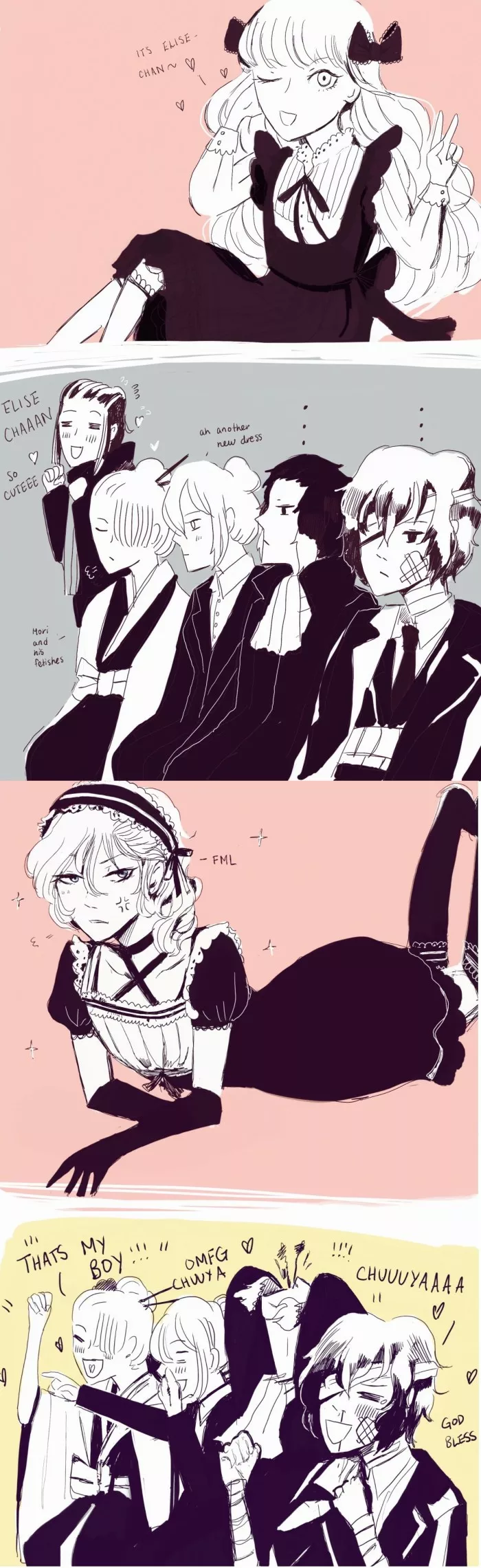 Chuuya best waifu and husbando(?) ( ͡° ͜ʖ ͡°) Nadie quiere a Elise :v