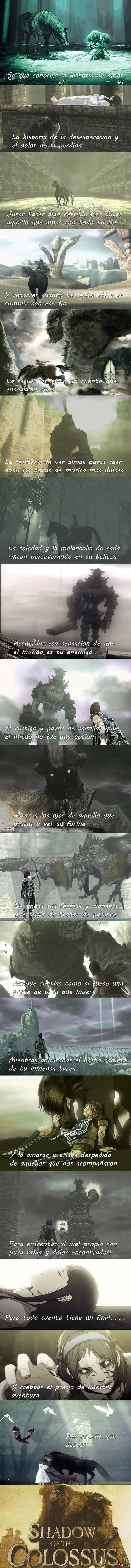 Spoiler e historia de Shadow of colossus