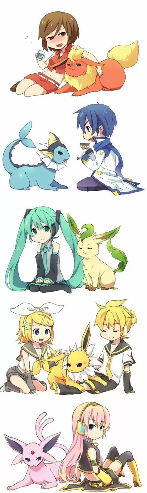 Vocaloid y la patrulla eevee