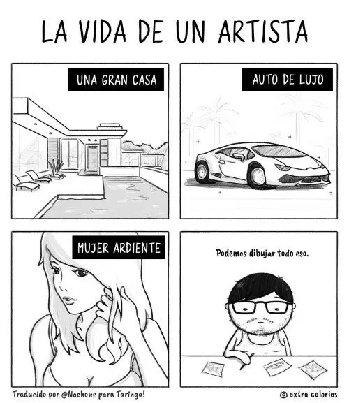 la vida de un artista