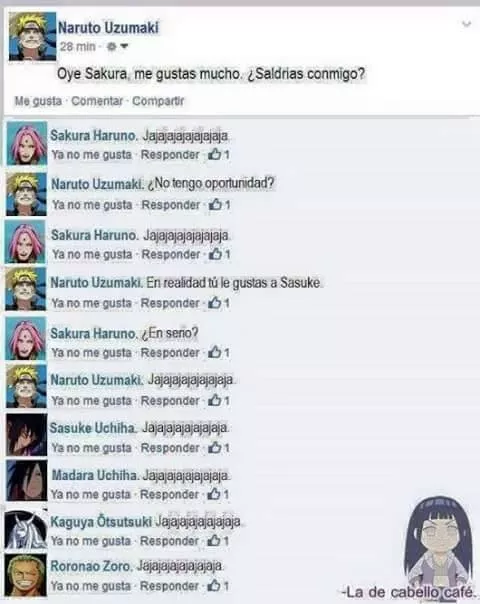 Zoro se pierde hasta en el FB.