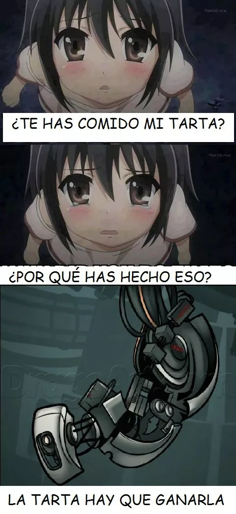 Glados no tiene compasión ni de las lolis