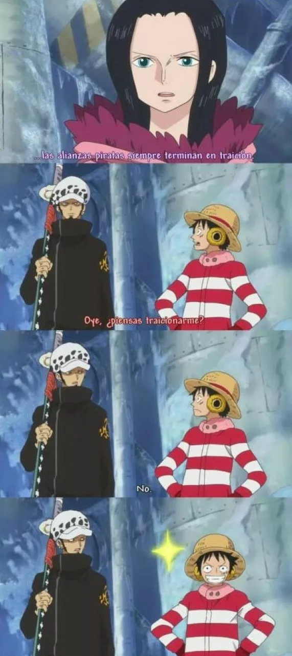 Luffy es demasiado confiado