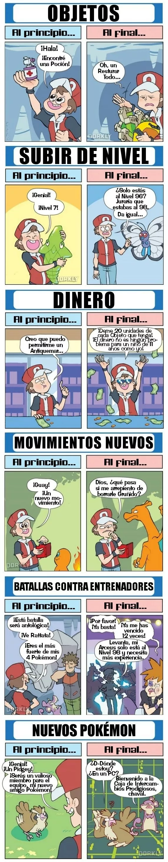 Cambio al jugar a pokemon