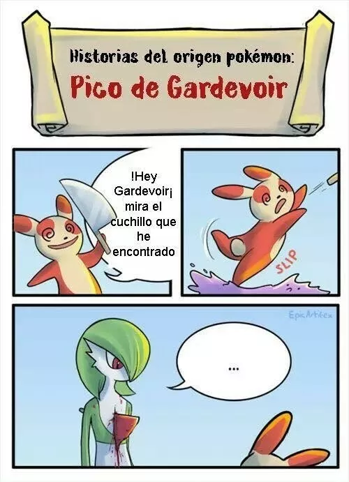 De donde salió el pico rojo de gardevoir