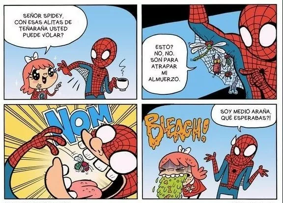 Como consigue comida spiderman