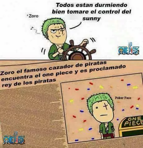 Zoro para rey de los piratas