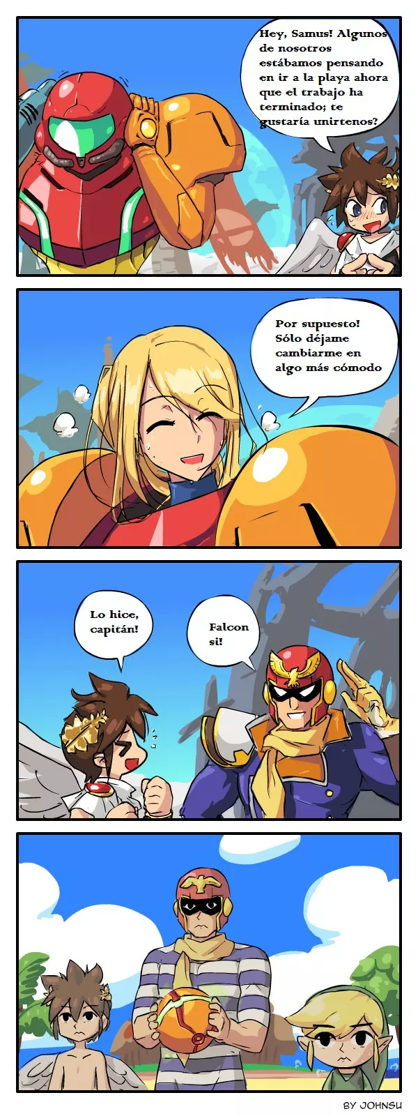 Samus en la playa