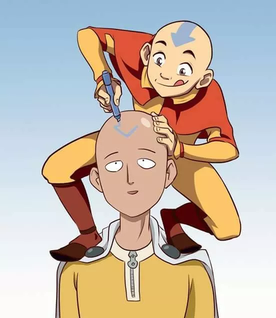 Aang y Saitaman XD