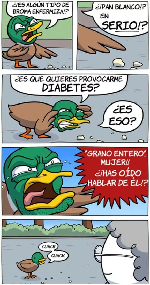 Que buenos ratos pasamos, echando pan a los patos