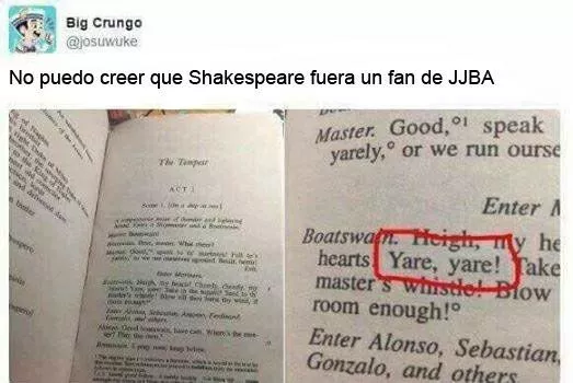 shakespeare fan de jojo o jojo fande shakespeare?