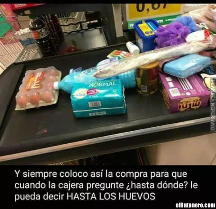 En la caja