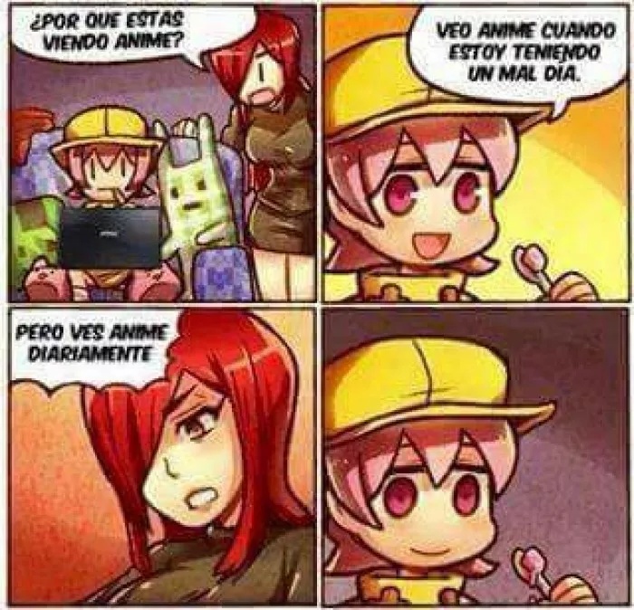 Solo veo anime cuando tengo un mal dia