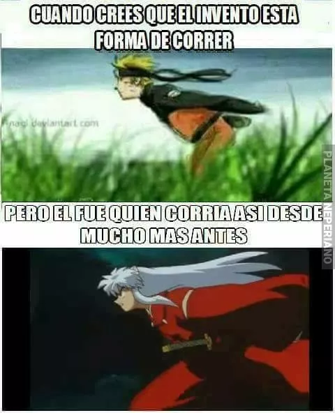 Inuyasha fue el precursor de esa forma tan caracteristica forma de correr