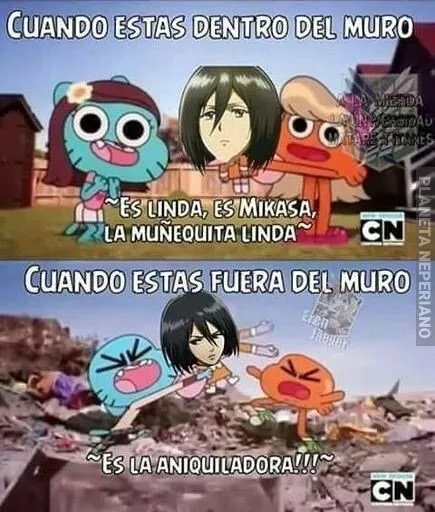 Mikasa sigue siendo Mikasa dentro y fuera del muro