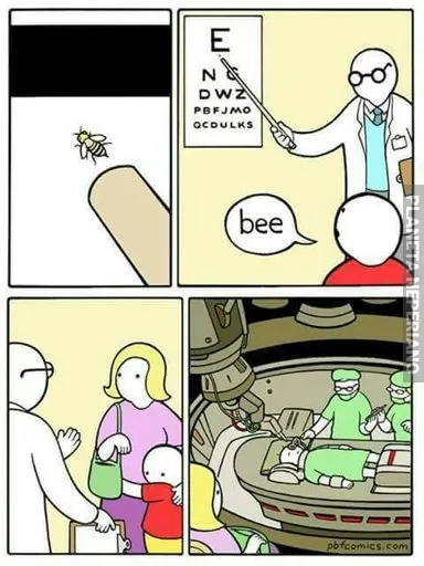 Y así le jodieron la vista :v 