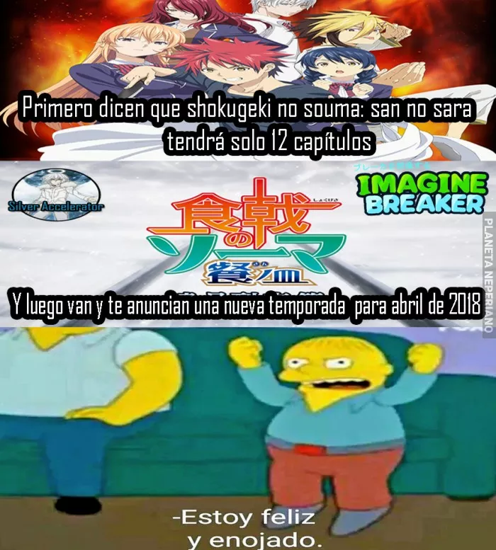 Como les gusta jugar con los corazones de los fans de Shokugeki xD