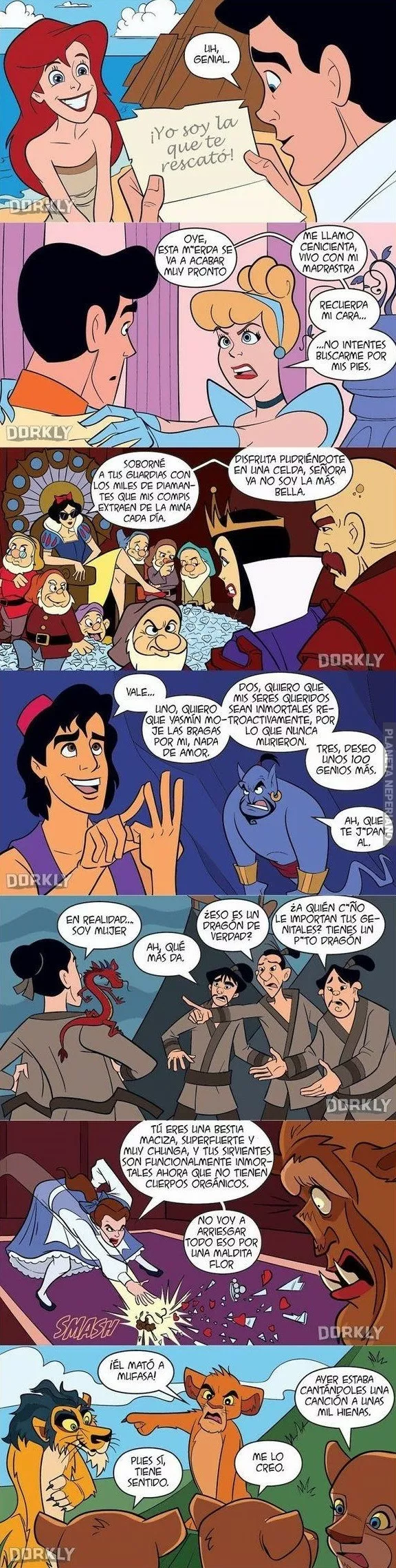 Si los personajes disney pensaran un poquito