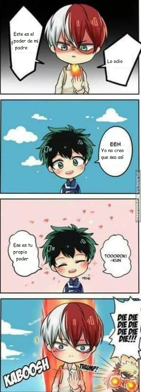 Deku también tiene el poder de encender las cosas