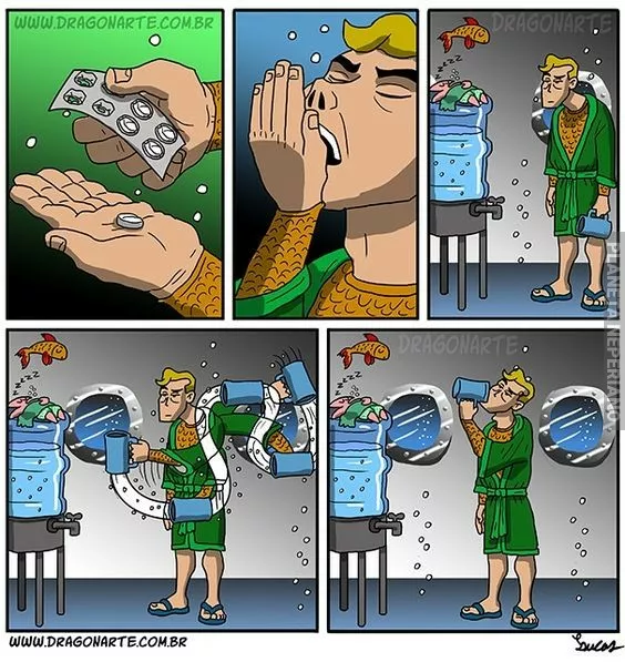 servir agua con Aquaman