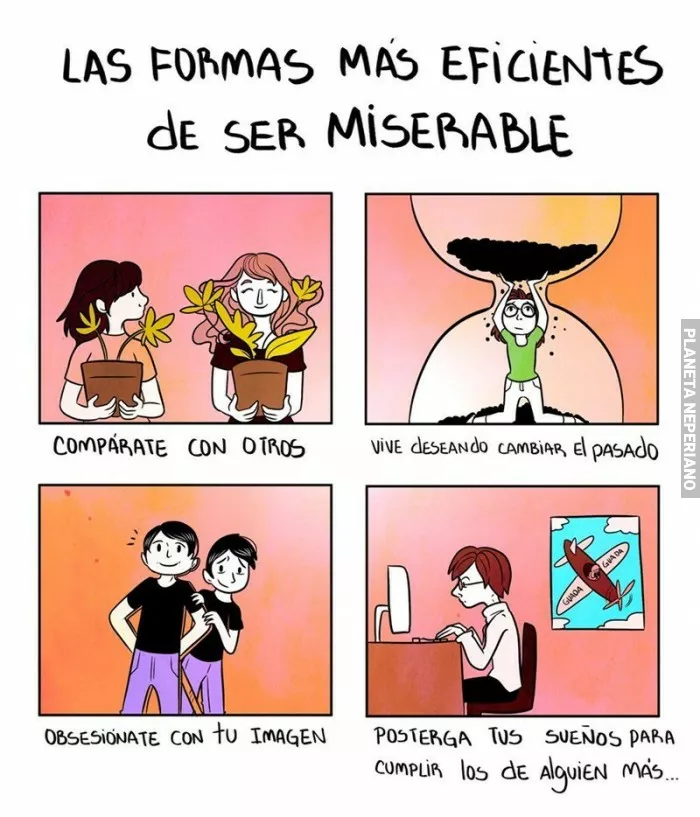 Resulta demasiado fácil llegar a ser miserable =/