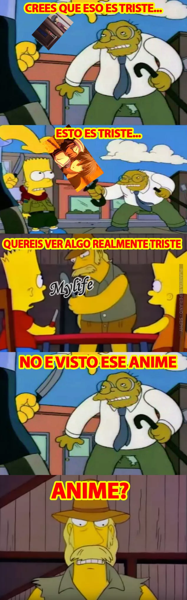 Mi vida es triste, pero no me arrepiento de nada.