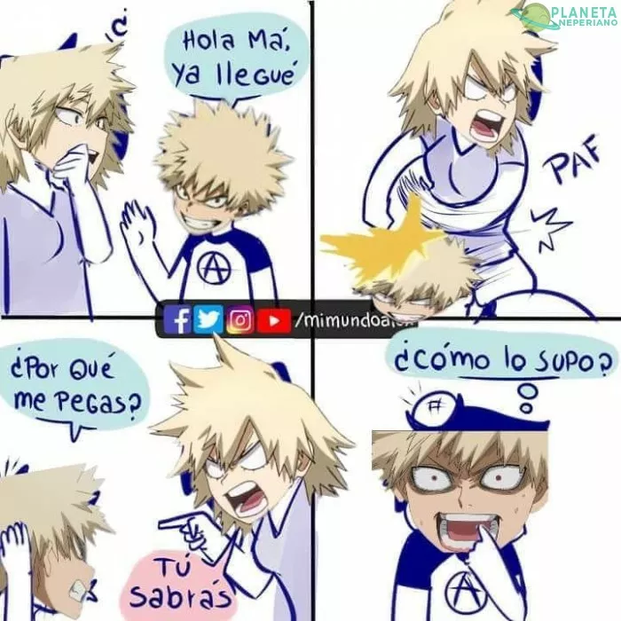 la mama de bakugou ya conoce bien a su hijo.