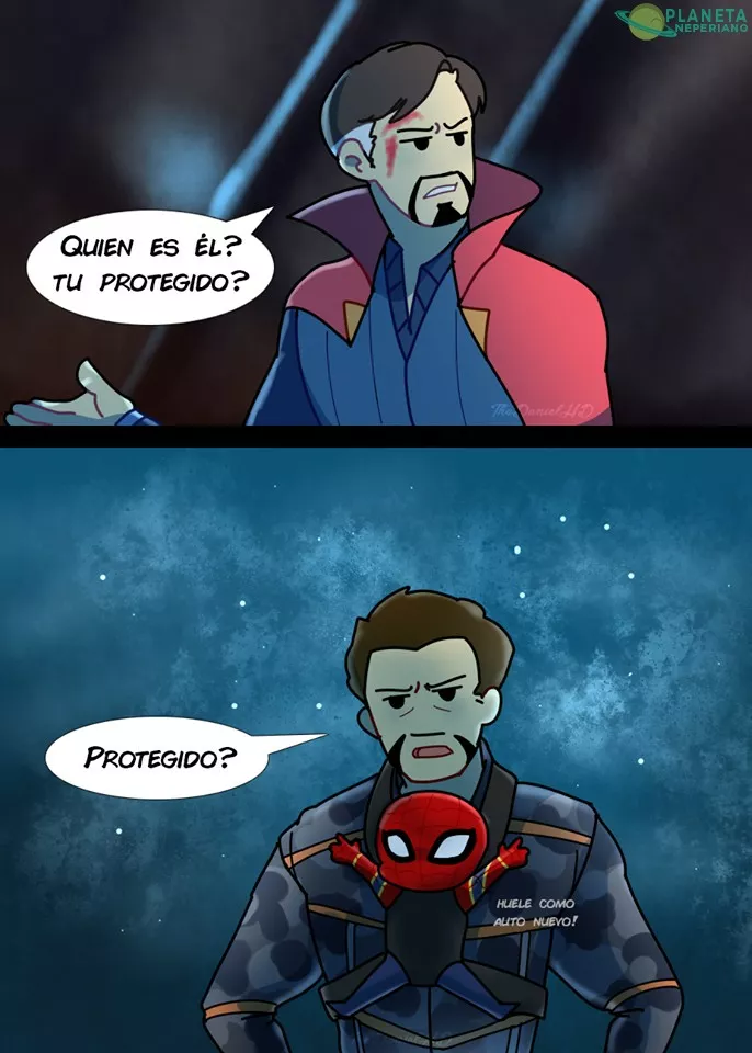 mas bien es papa postizo. (en serio, baby spidy es tan kawai)