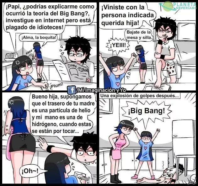 Nunca explicar la teoría del Big Bang metafóricamente con el culo de una mujer :/