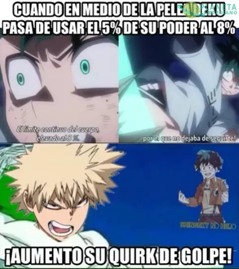 Solo un 8% ya te hace sudar, Kacchan