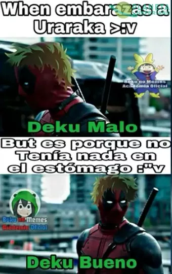 Que buen Deku... llenando la barriga de la pobre diabla