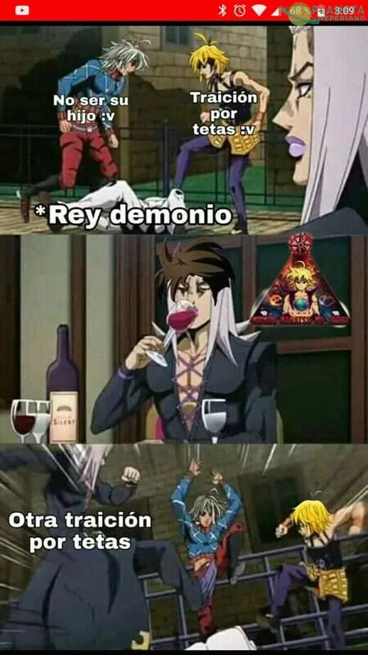 El rey demonio tratado por sus hijos...