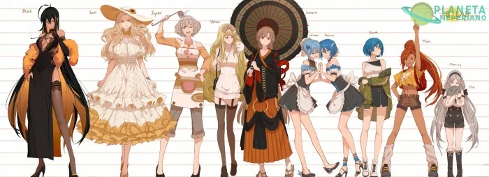Planetas convertidos en waifus, ahora mejor que nunca. 