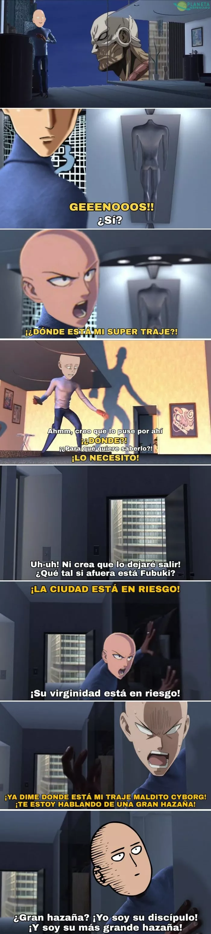 un dia en la vida de Saitama y Genos