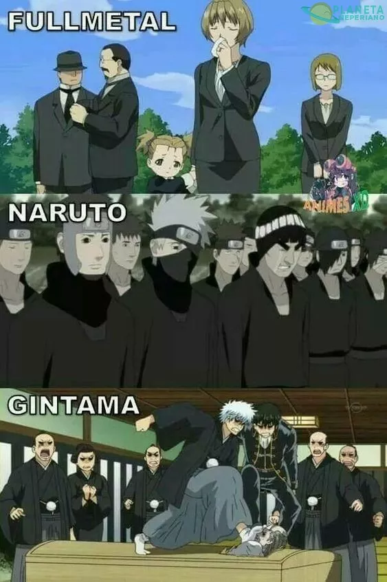 cuando vas a ir un funeral de un familiar (típico de gintama)